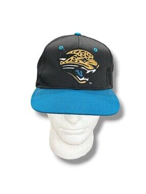 Vintage Jacksonville Jaguars Logo 7 Snapback Hat NFL Cap Black Teal